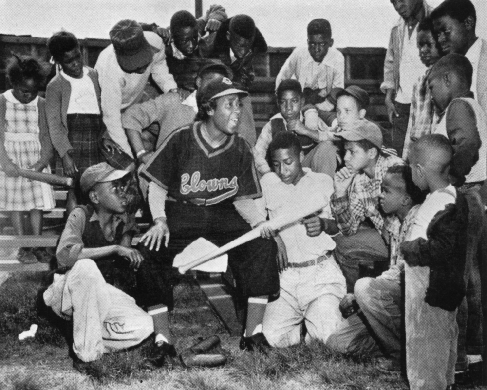 Toni Stone Portrait With Young Fans 1953